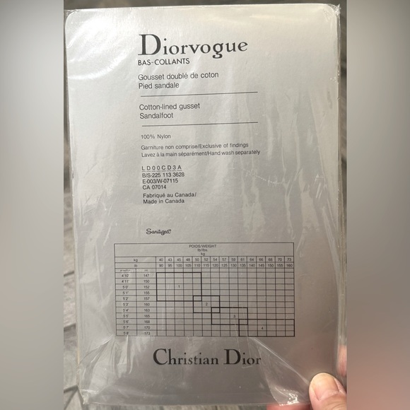 Vintage, Christian Dior Pantyhose, NWT - Picture 2 of 3